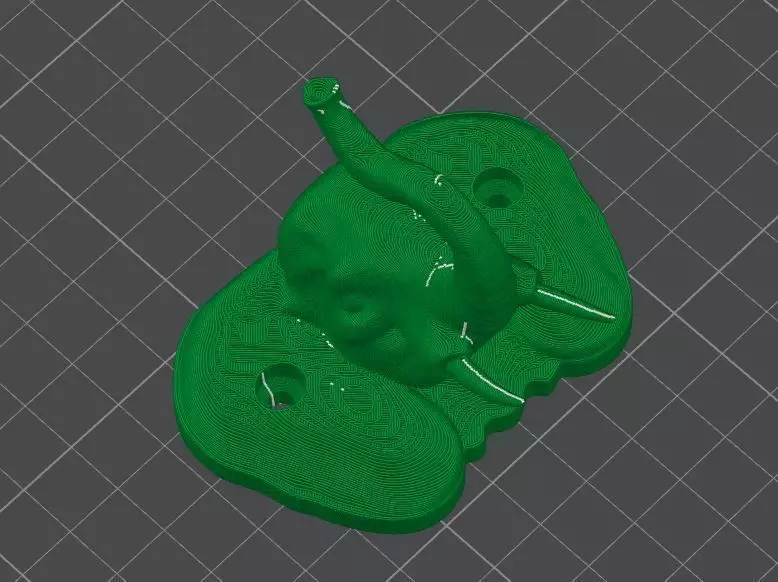 Elephant Wall Hook 3D print model_19