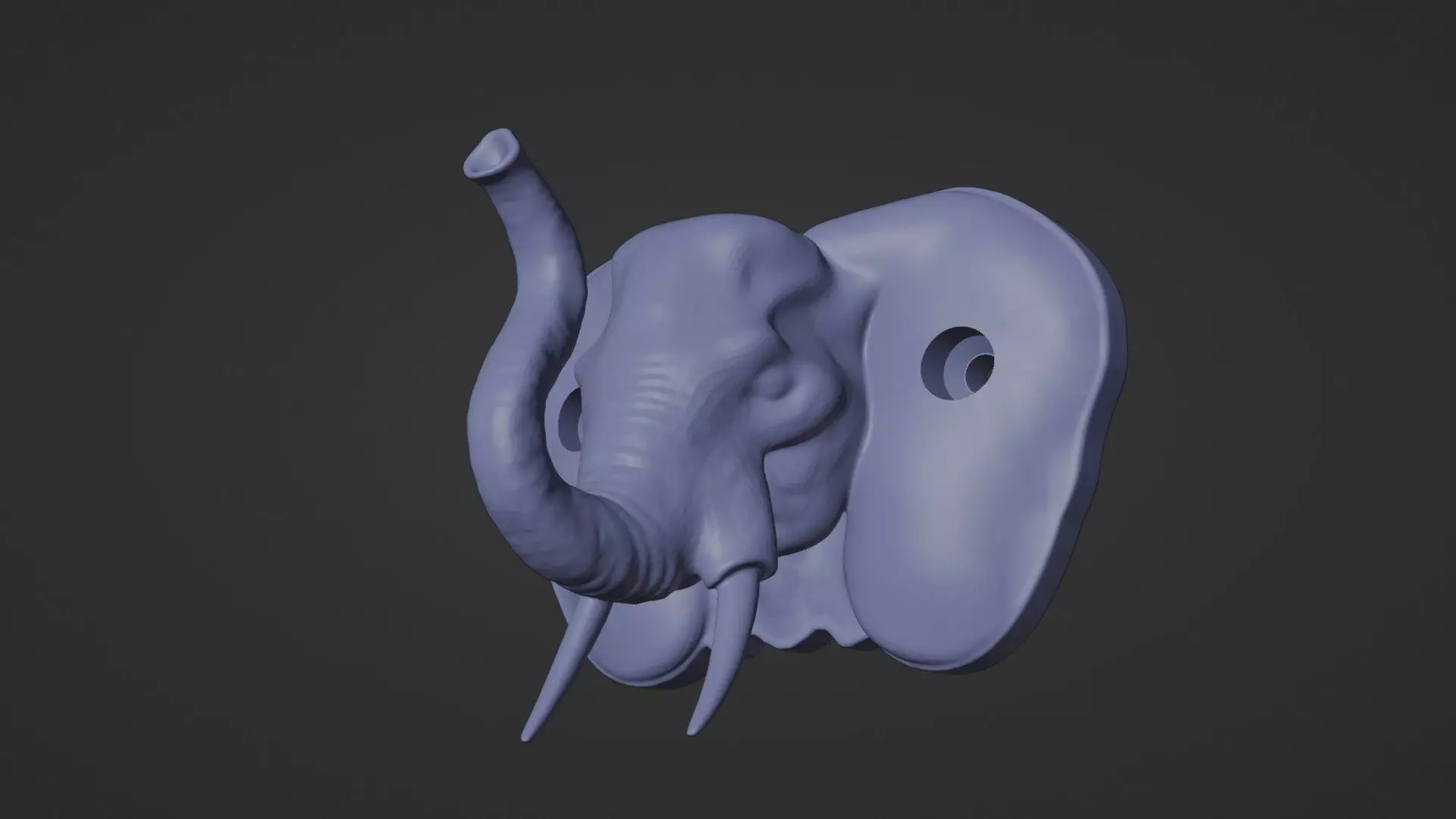 Elephant Wall Hook 3D print model_4