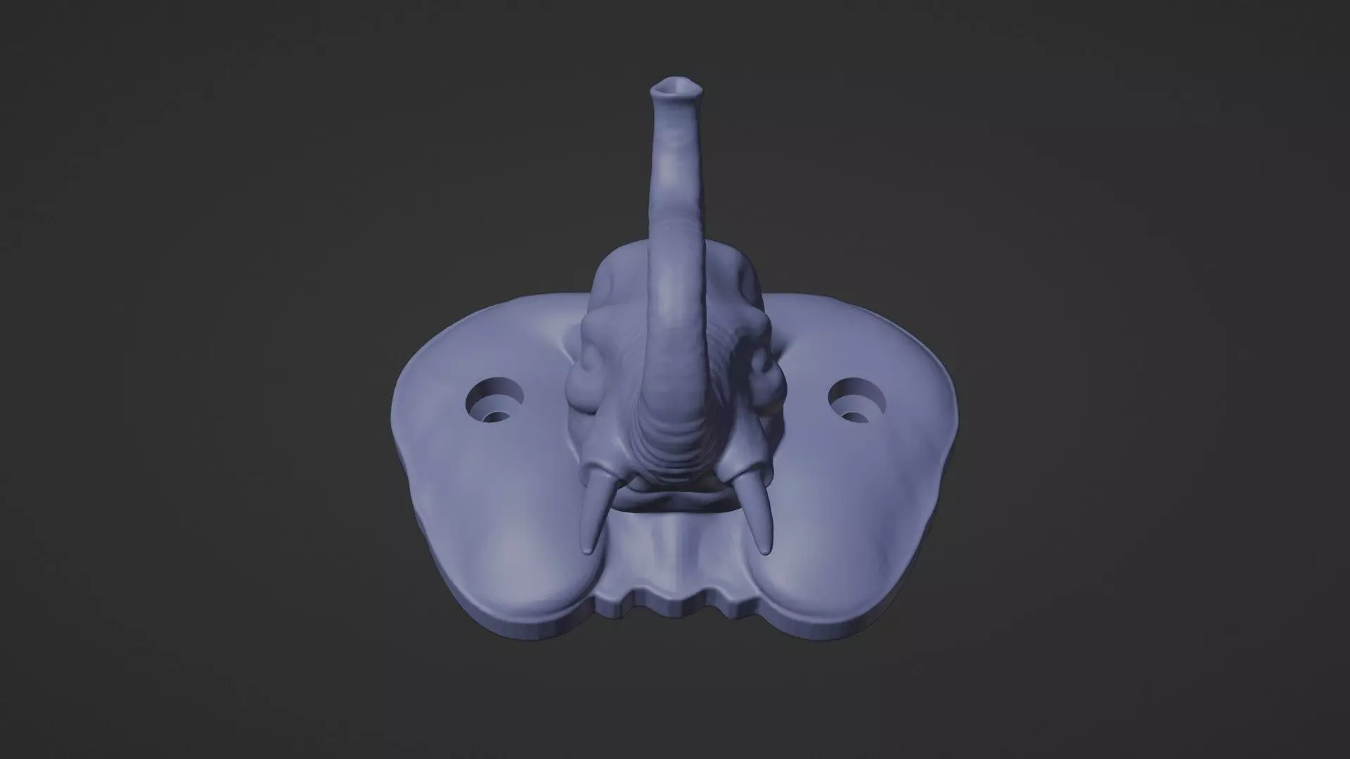 Elephant Wall Hook 3D print model_7