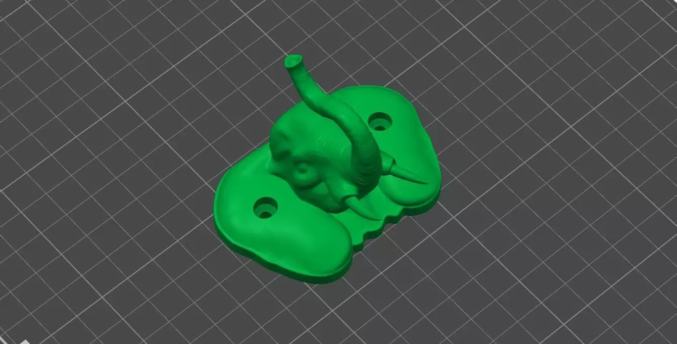 Elephant Wall Hook 3D print model_12