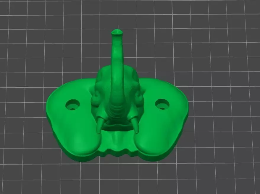 Elephant Wall Hook 3D print model_17