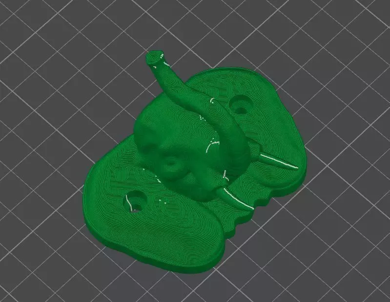 Elephant Wall Hook 3D print model_14