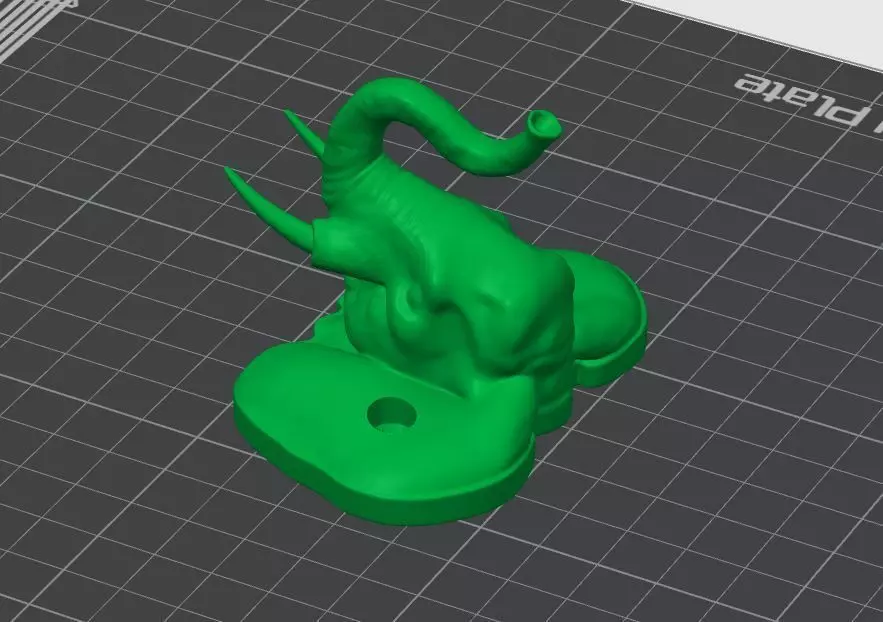 Elephant Wall Hook 3D print model_16