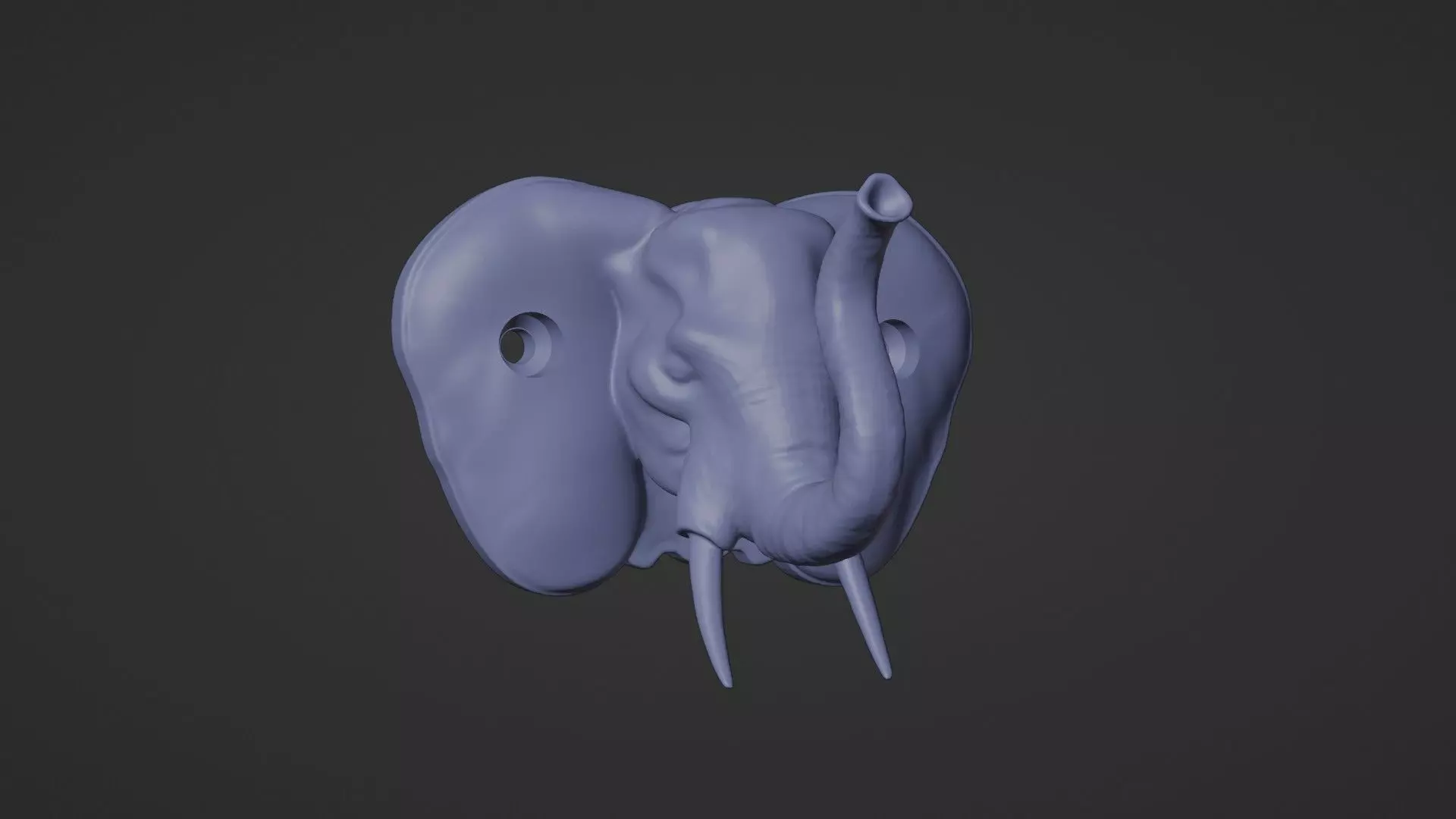 Elephant Wall Hook 3D print model_1