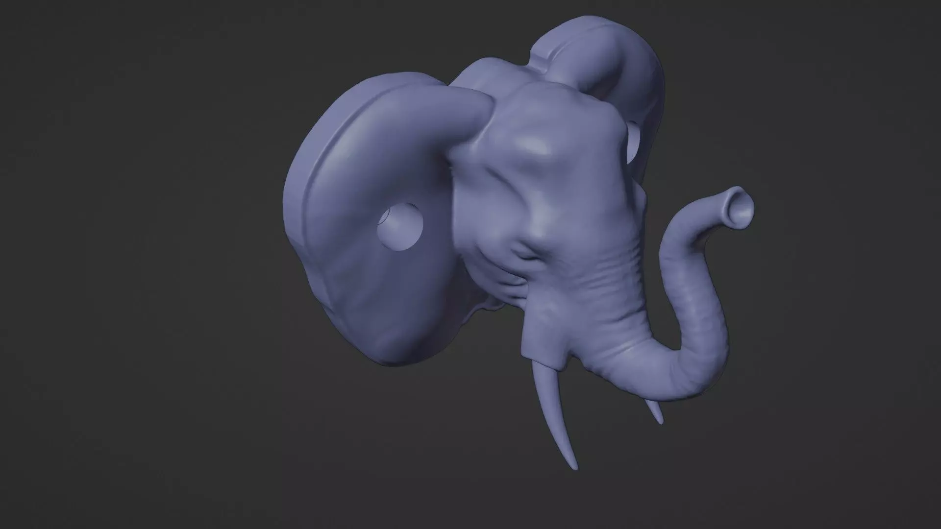 Elephant Wall Hook 3D print model_5
