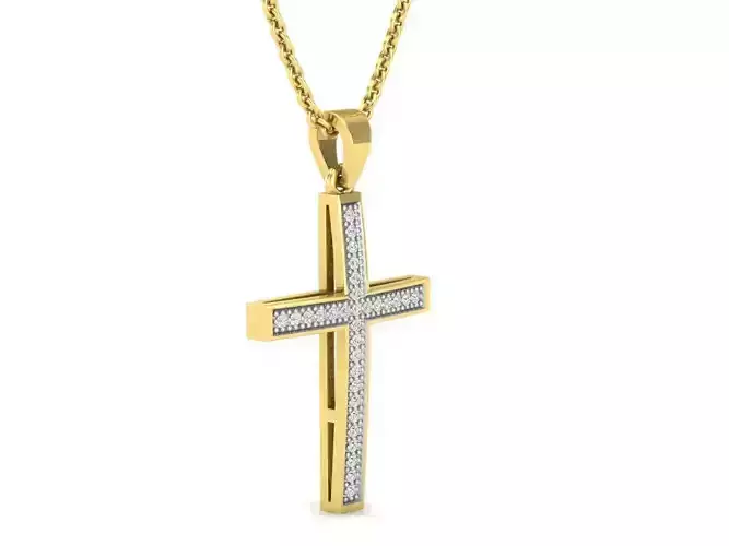 AV 717 Diamond Cross Pendant