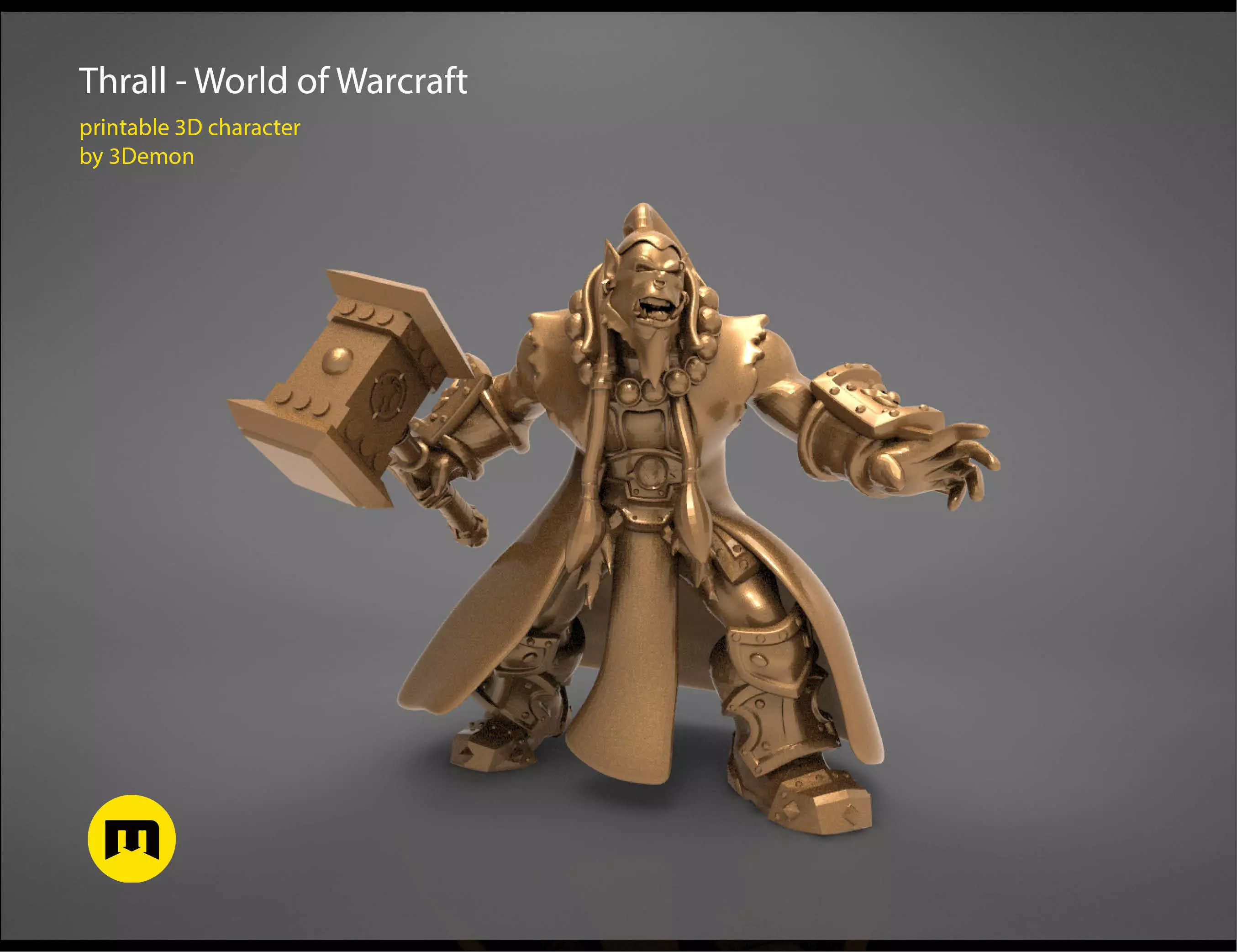 Thrall World of Warcraft 3D print model