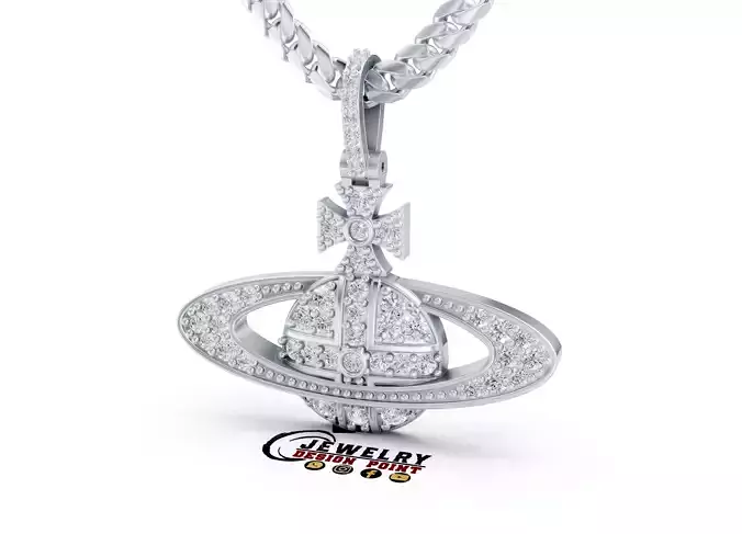 Custom Vivienne Westwood Diamante Orb Pendant - Ariella necklace