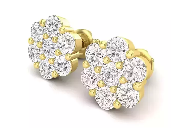 AV 722 Diamond cluster earrings
