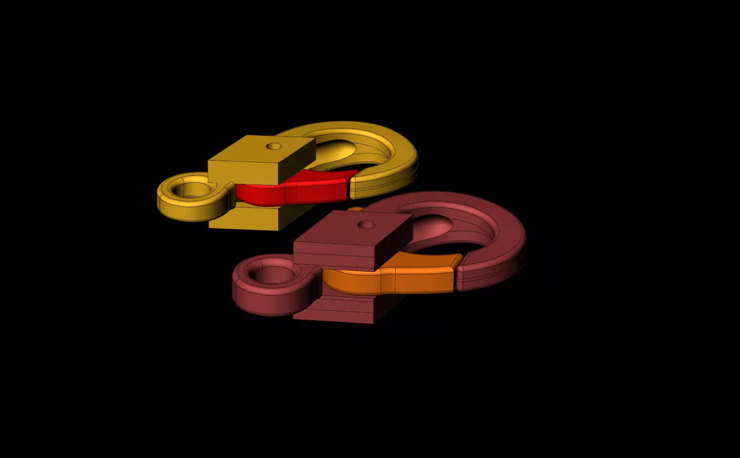 van cleef lock 3D print model_1