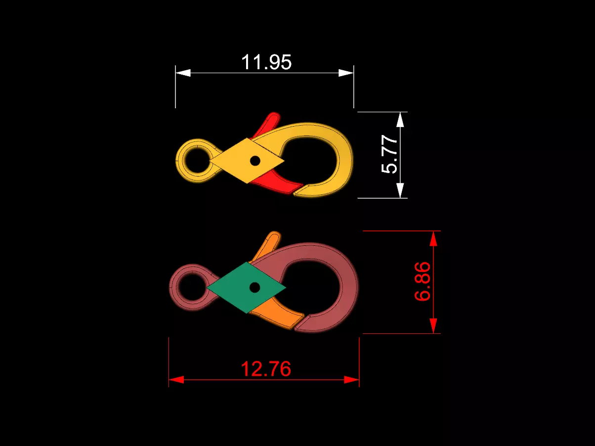 van cleef lock 3D print model_0