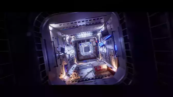 Space Station Interior Essentials 3D Model Collection