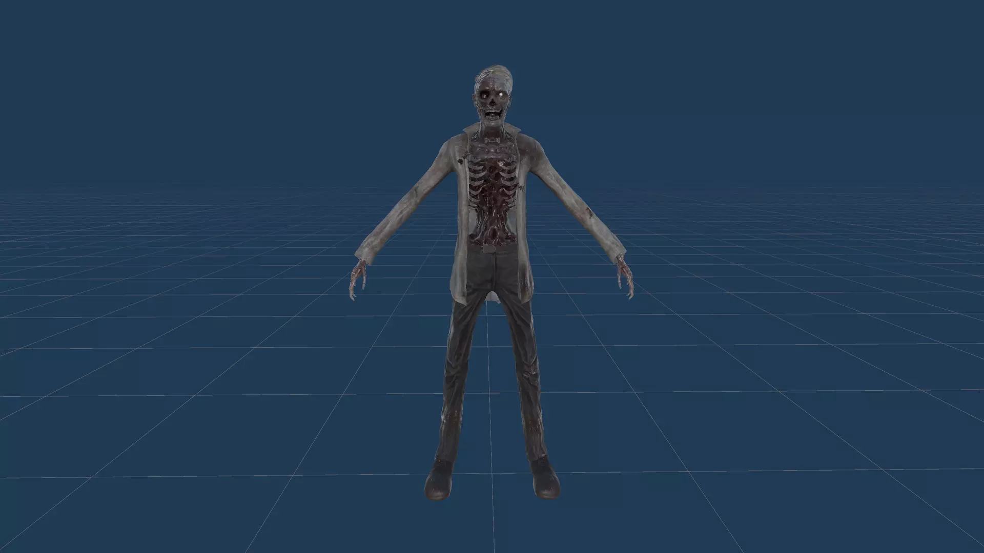 Zombie Low-poly 3D model_33