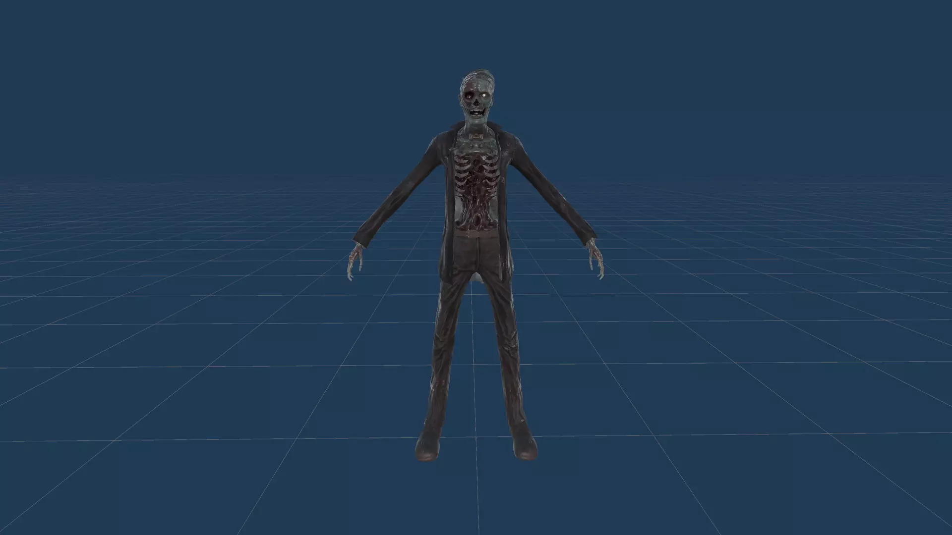 Zombie Low-poly 3D model_34