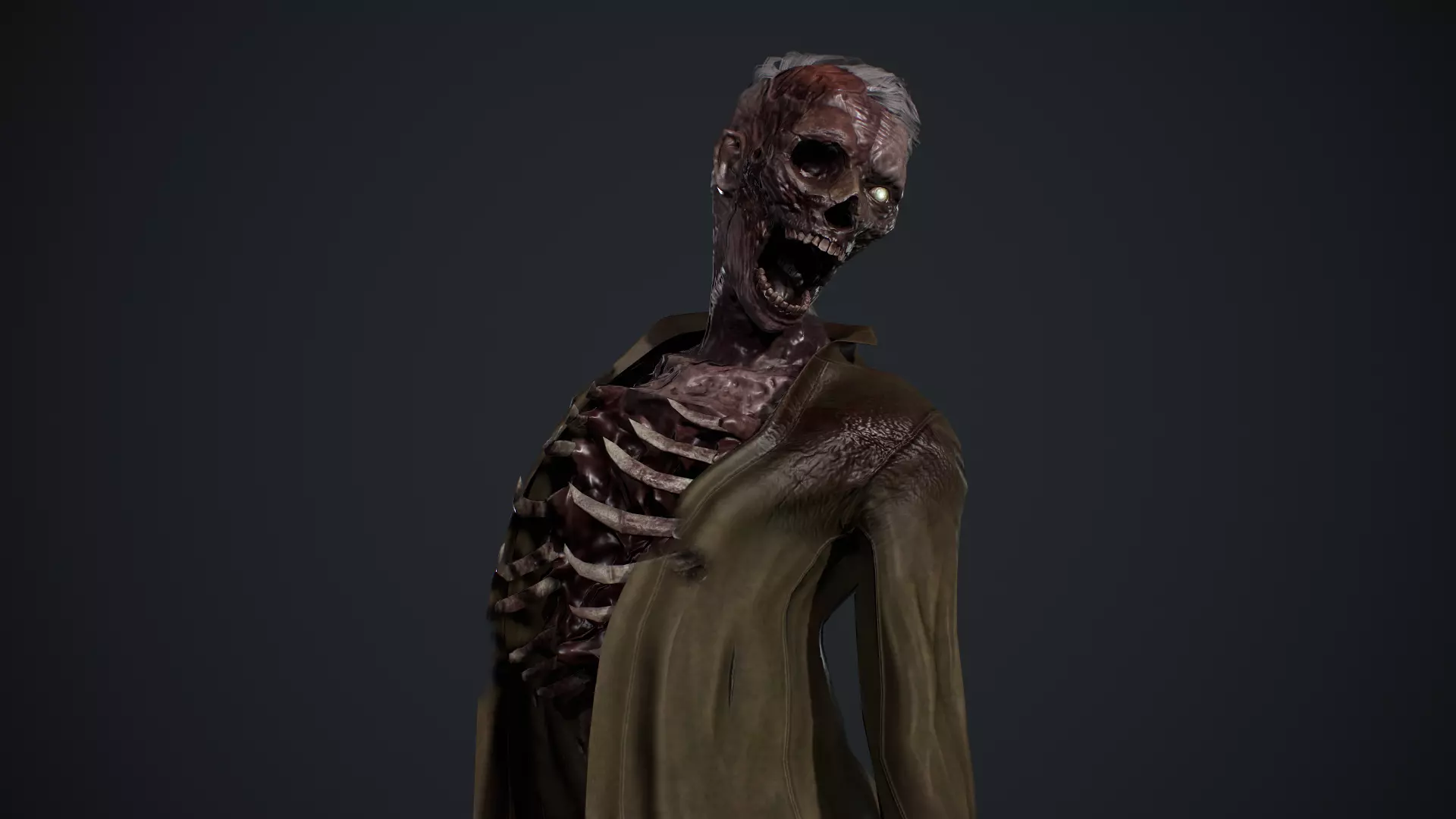 Zombie Low-poly 3D model_9