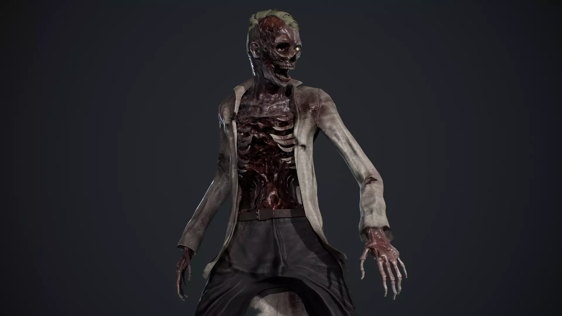 Zombie Low-poly 3D model_11