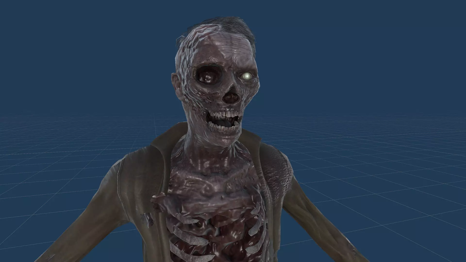 Zombie Low-poly 3D model_31