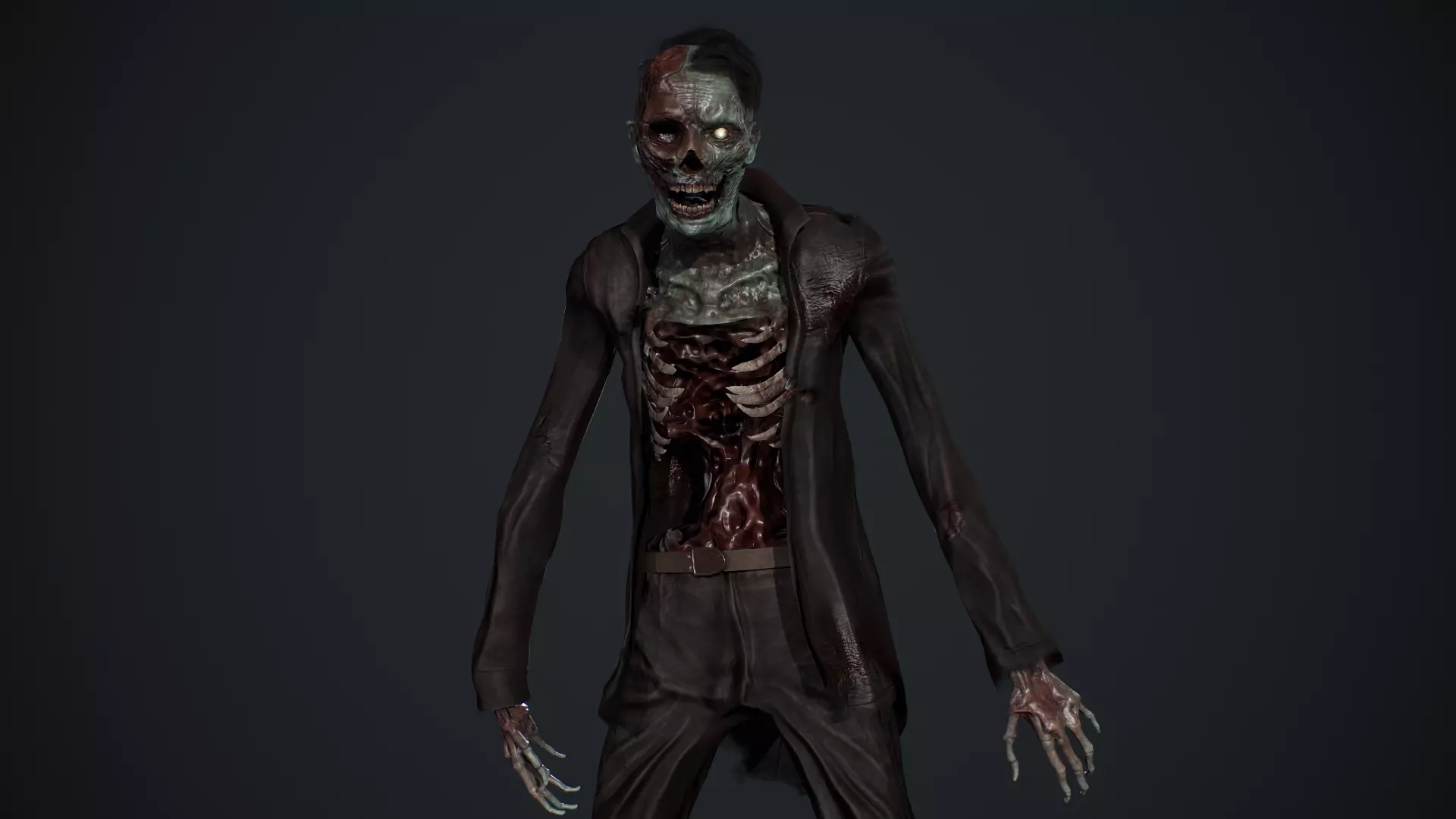 Zombie Low-poly 3D model_14