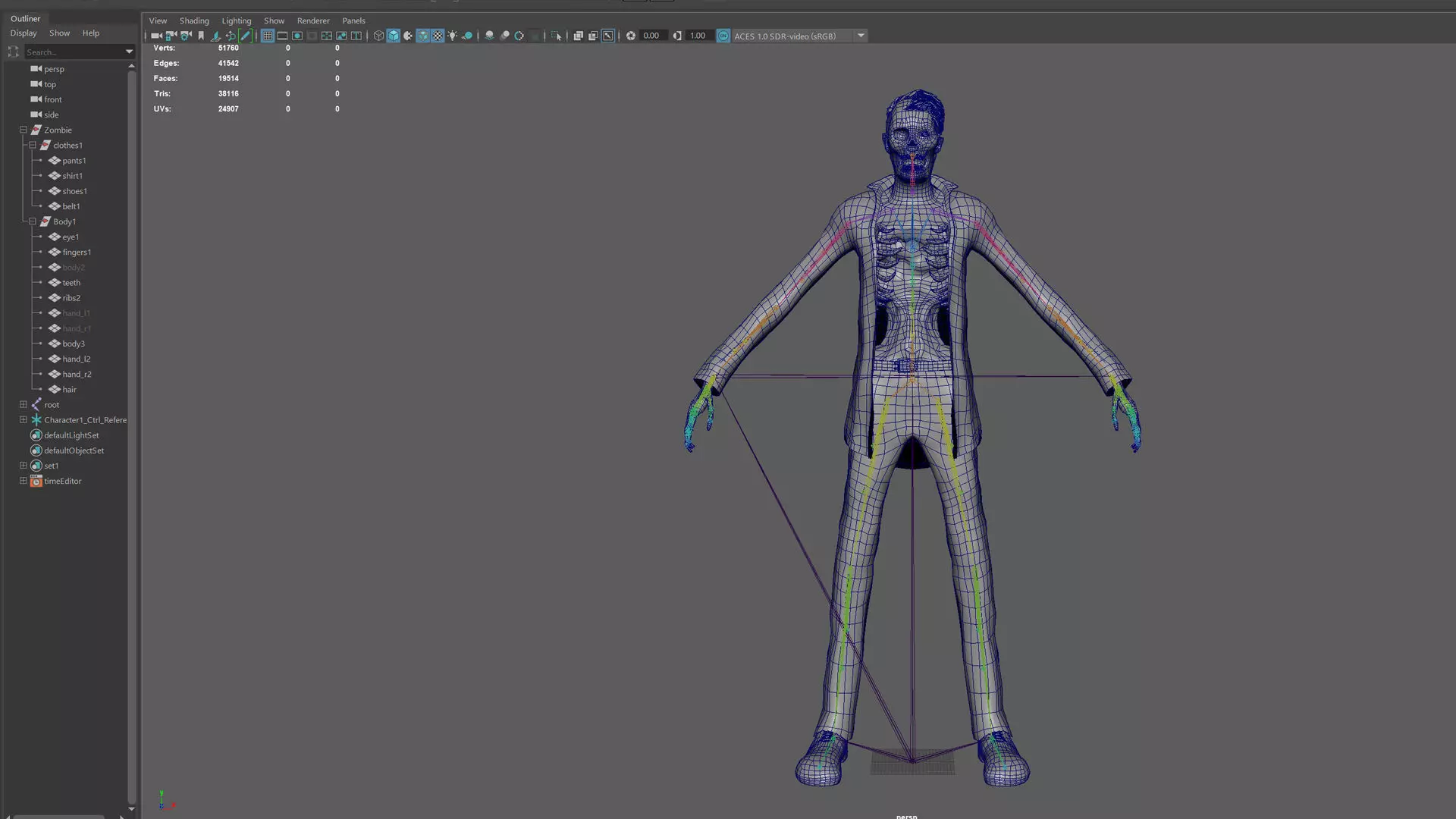 Zombie Low-poly 3D model_35