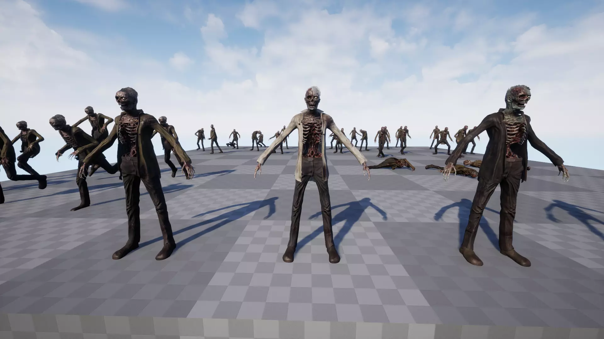 Zombie Low-poly 3D model_19