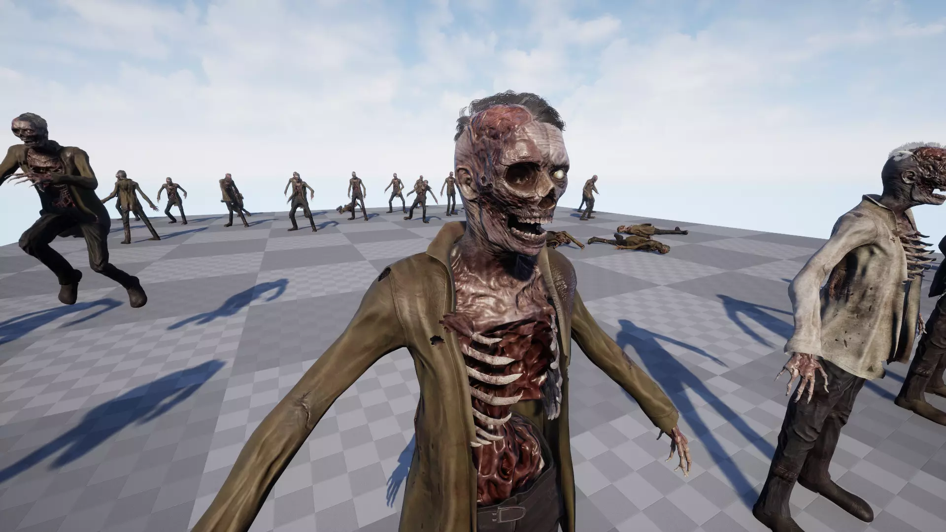 Zombie Low-poly 3D model_28