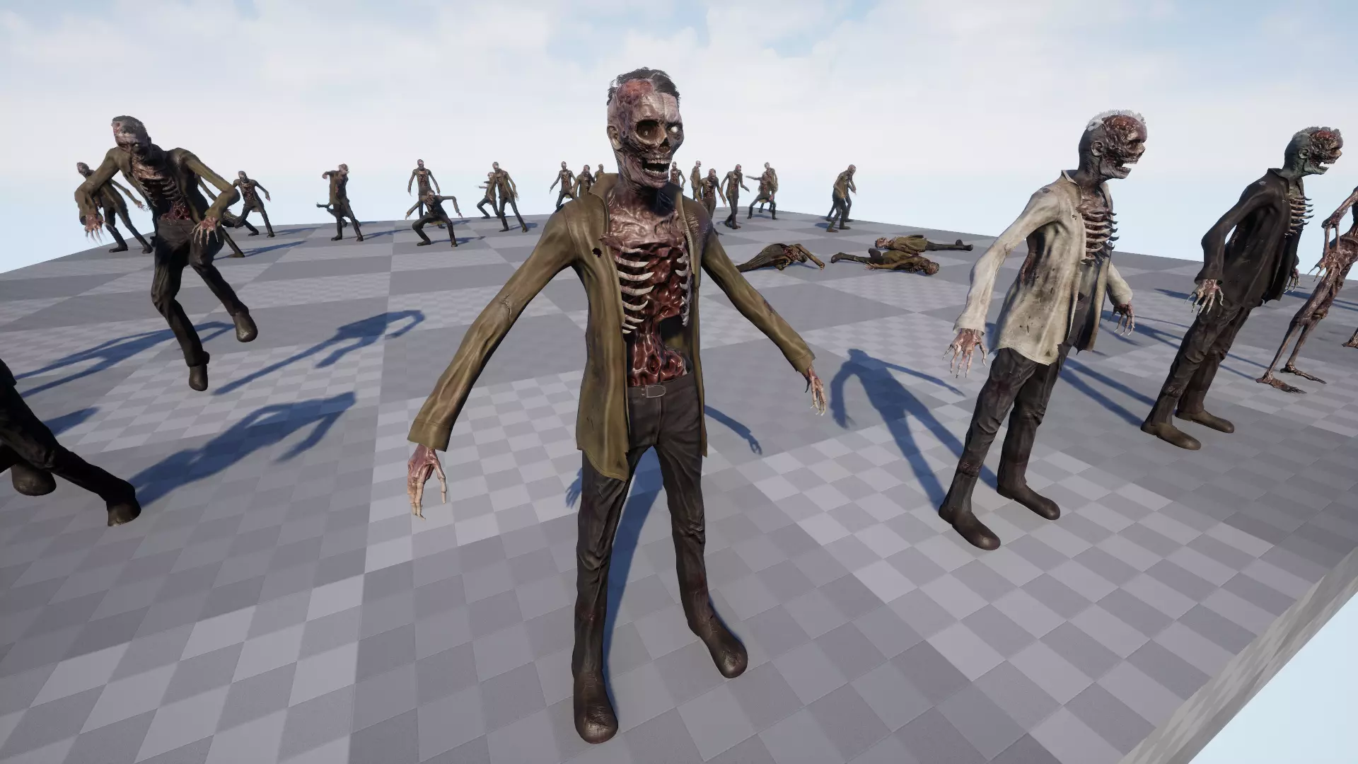 Zombie Low-poly 3D model_20