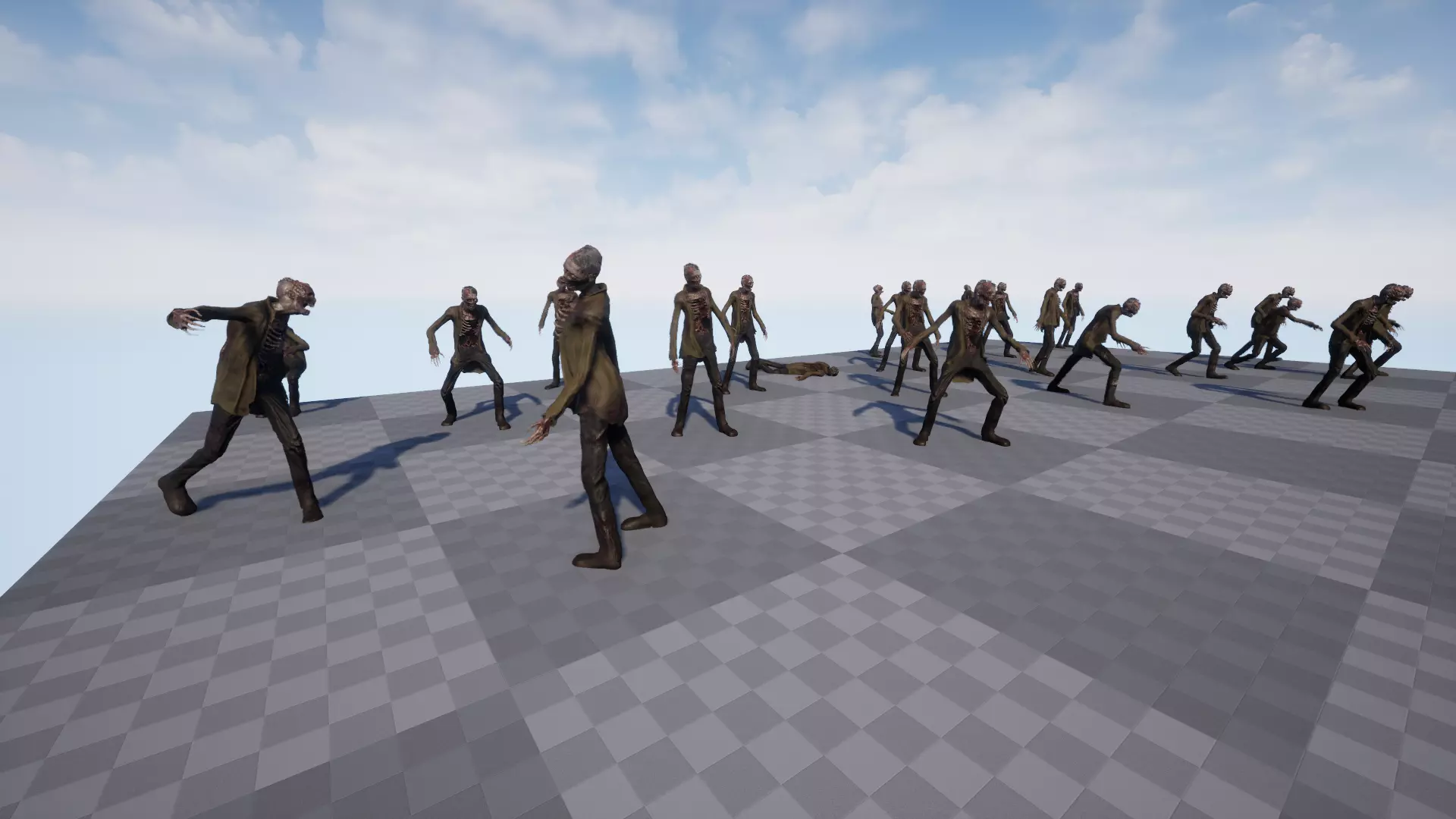 Zombie Low-poly 3D model_23