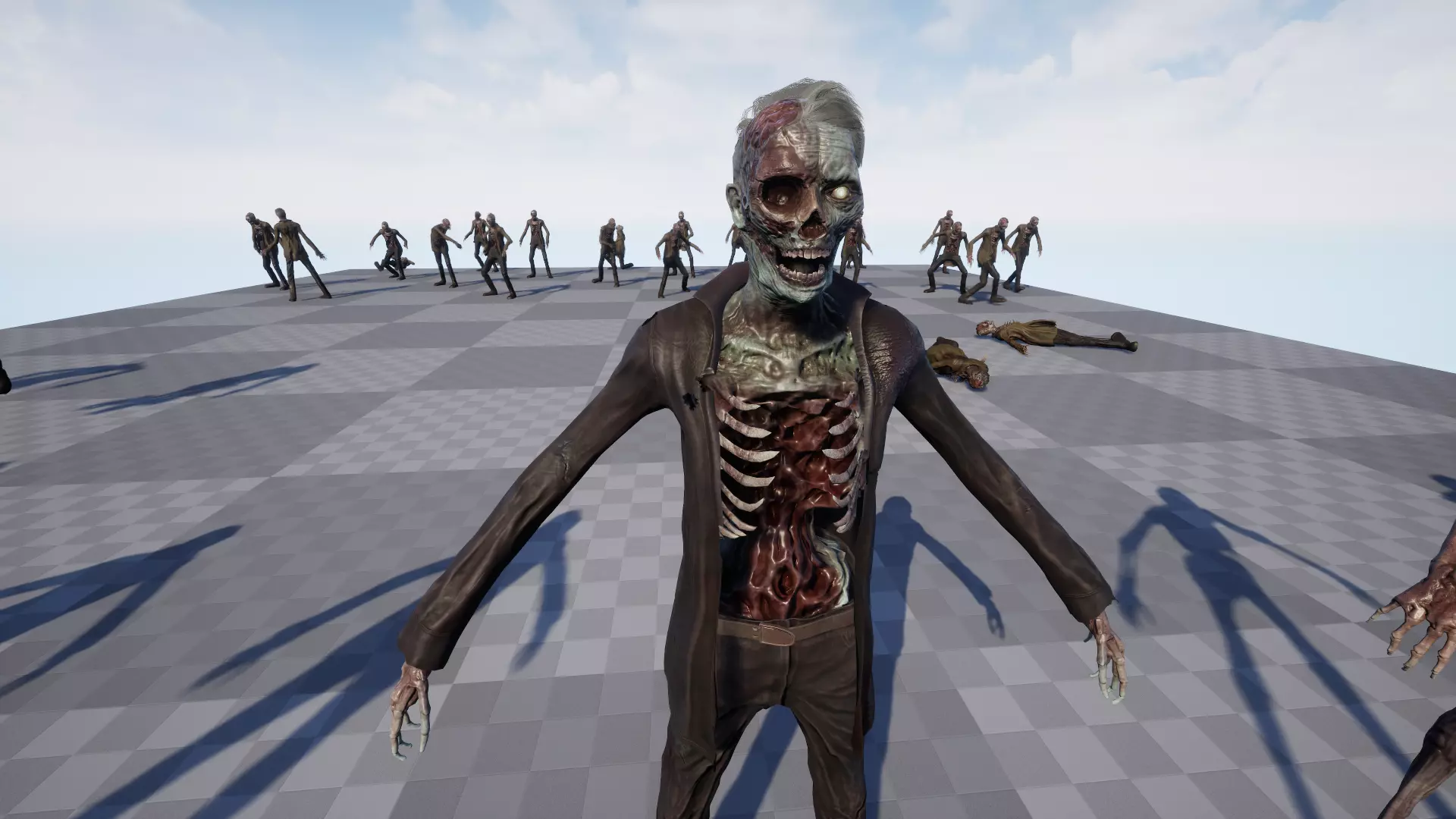 Zombie Low-poly 3D model_24