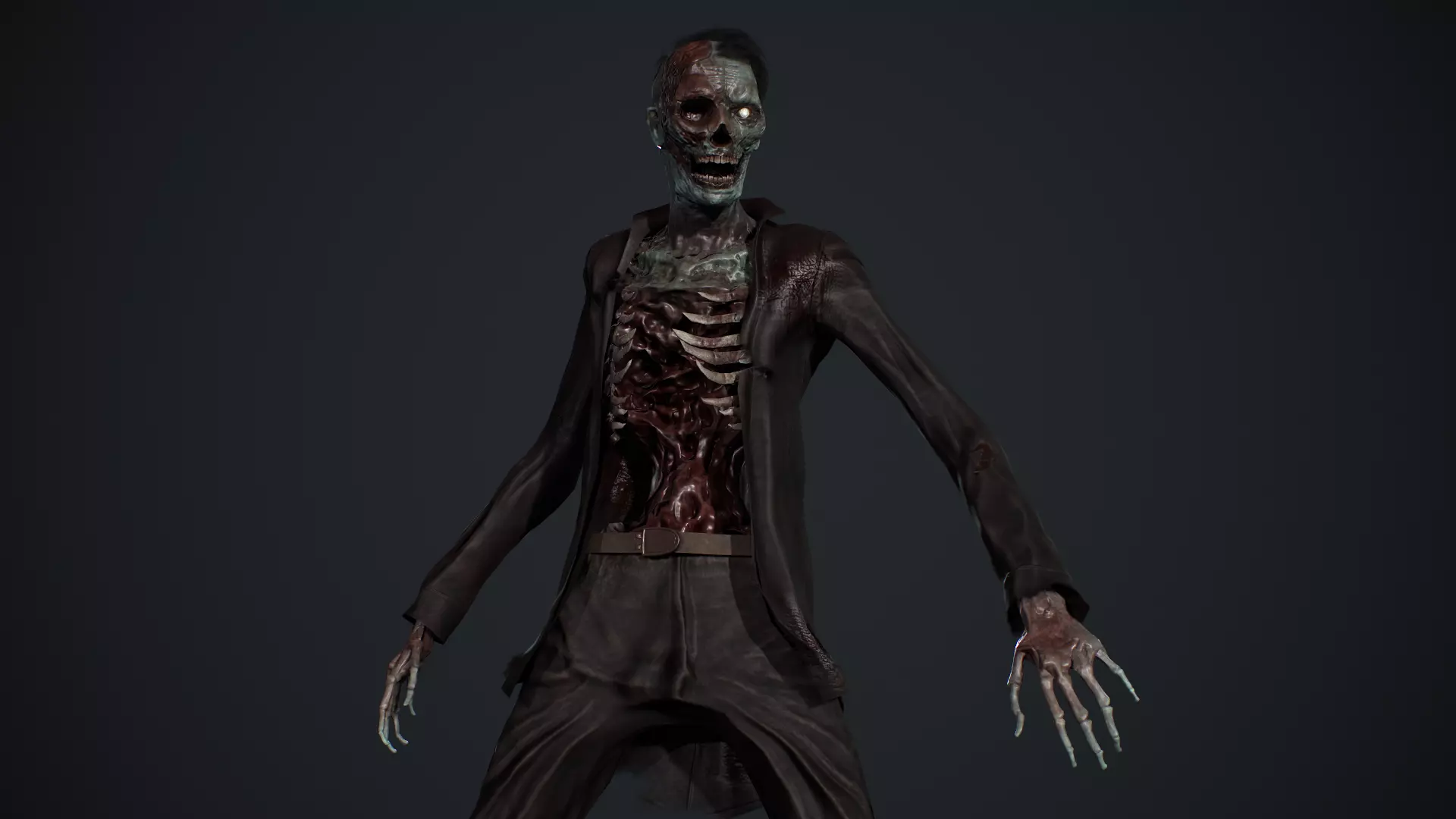 Zombie Low-poly 3D model_15