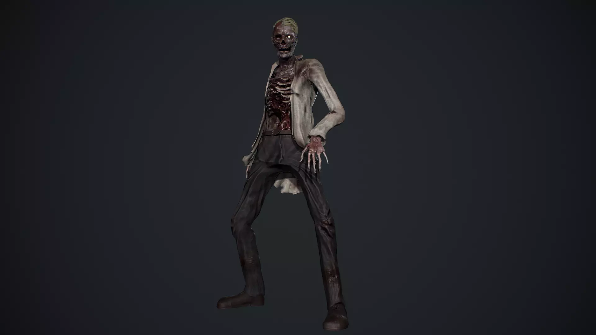 Zombie Low-poly 3D model_12