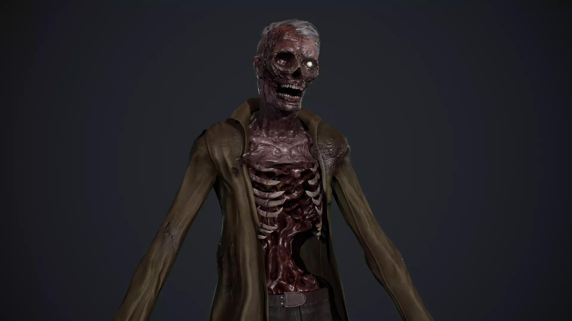 Zombie Low-poly 3D model_17