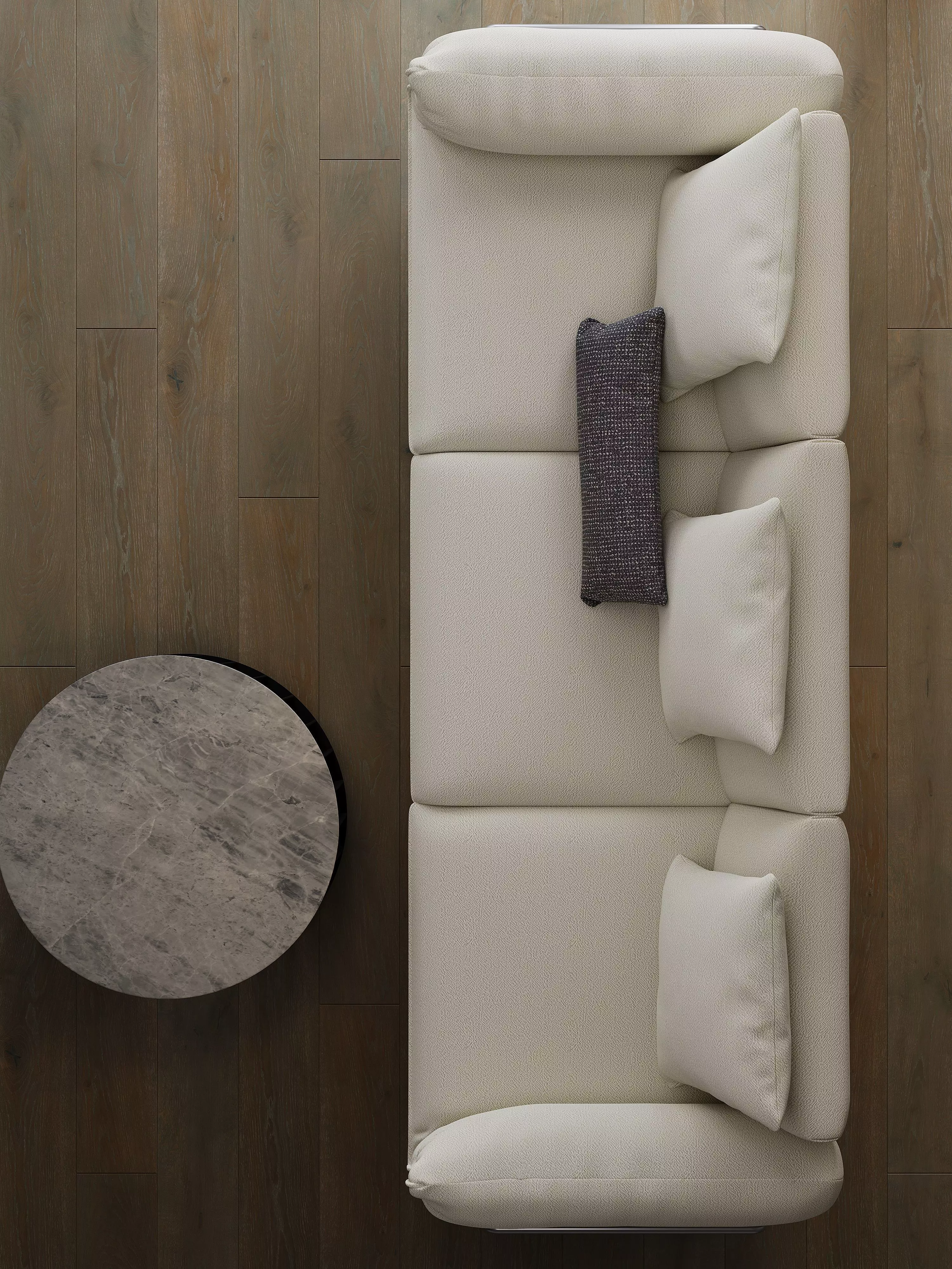 Mid Century interior scene 3D model_4