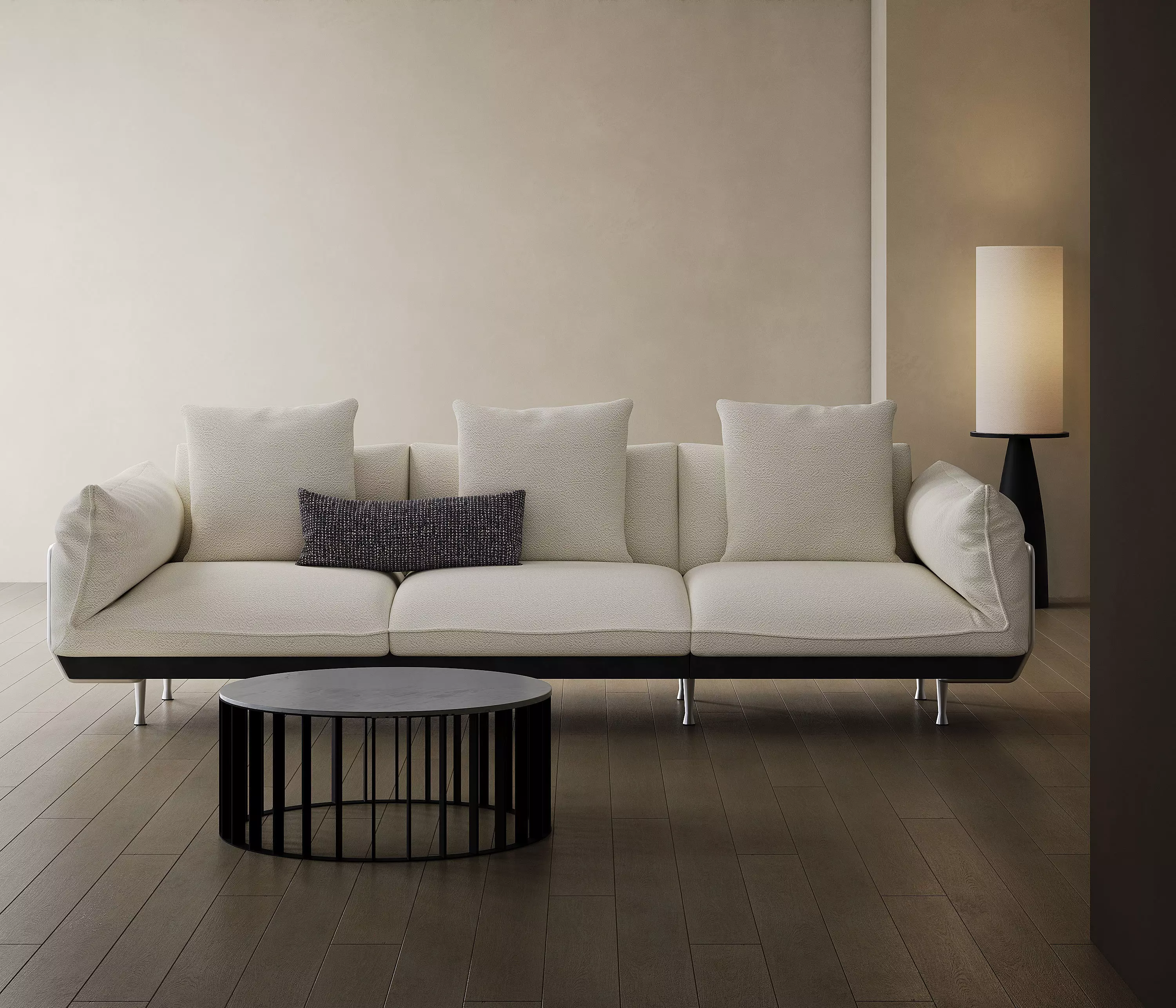 Mid Century interior scene 3D model_0