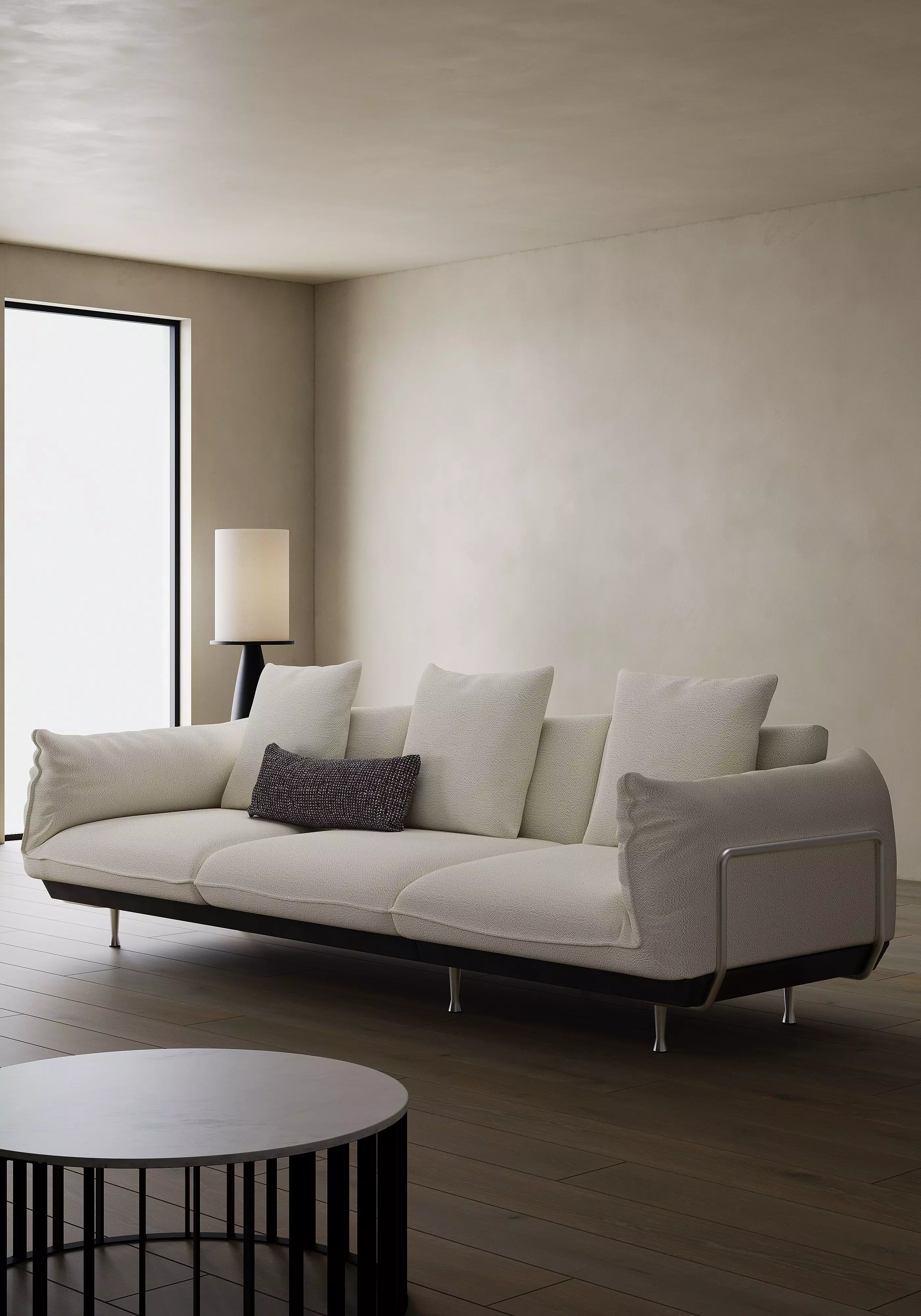 Mid Century interior scene 3D model_3