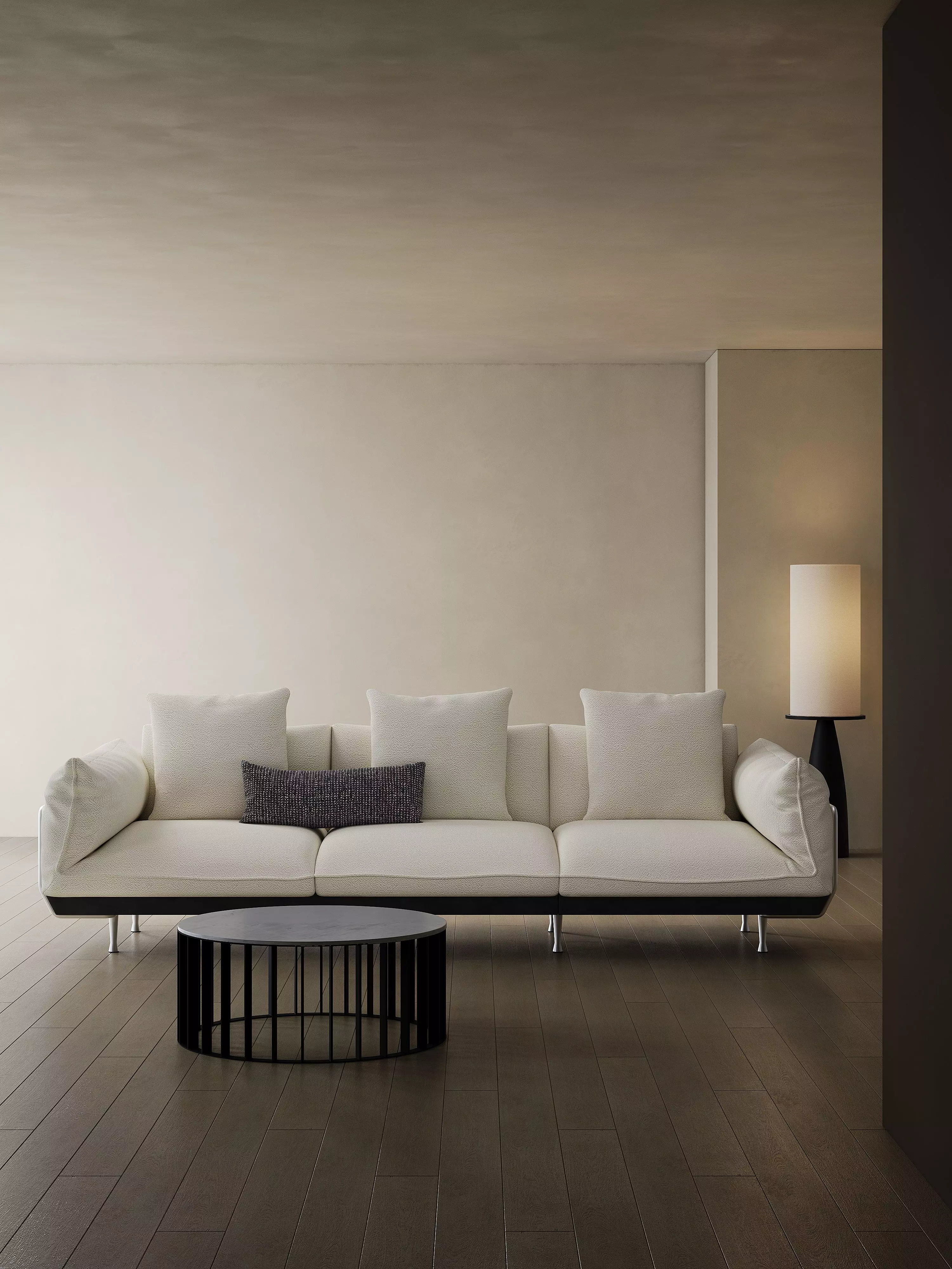 Mid Century interior scene 3D model_1