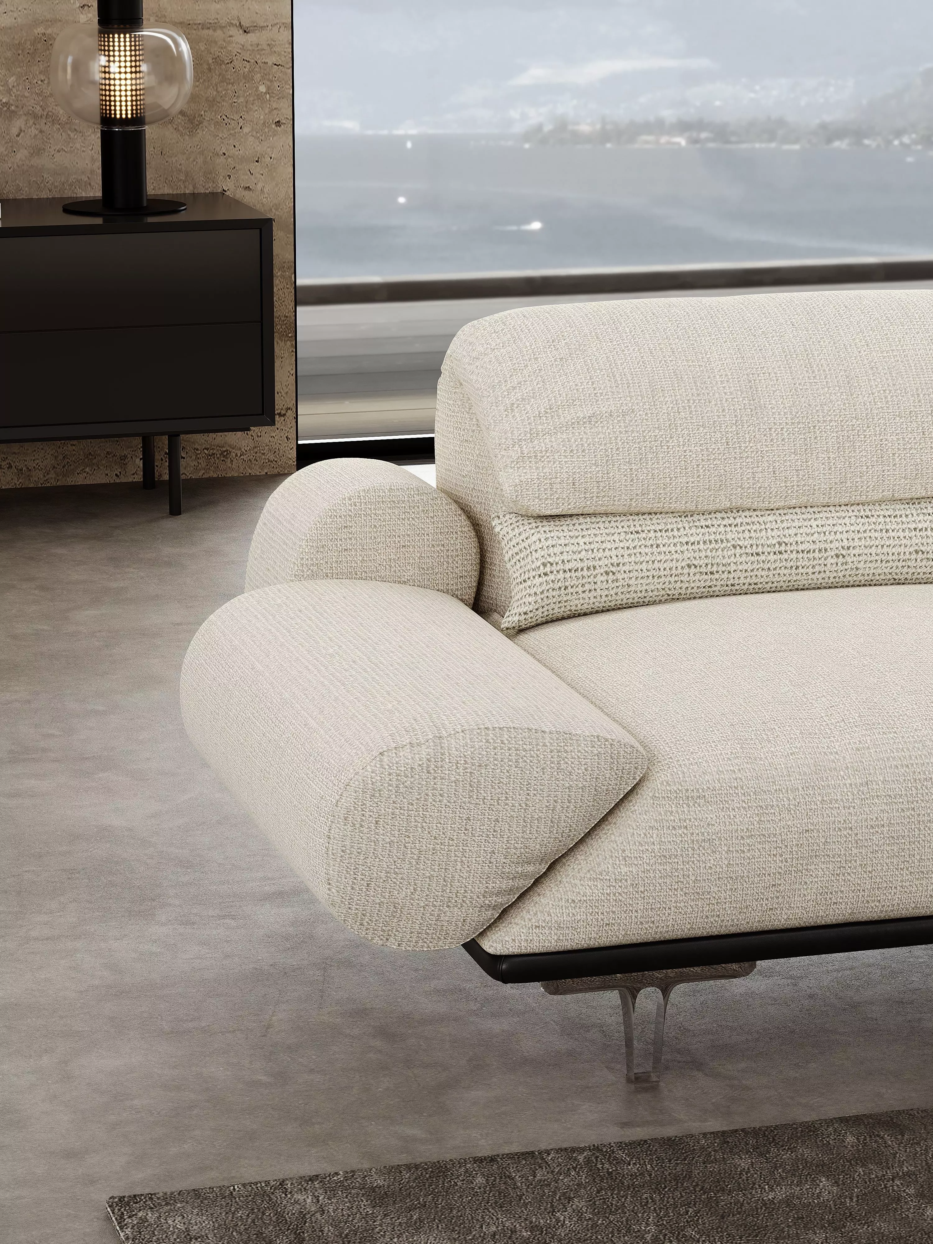 Mid Century interior scene 3D model_7