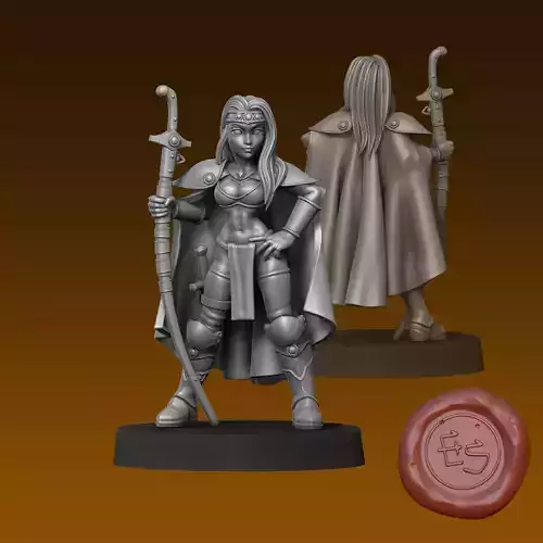 Leida - Lady Sorceress - 32mm Miniature 