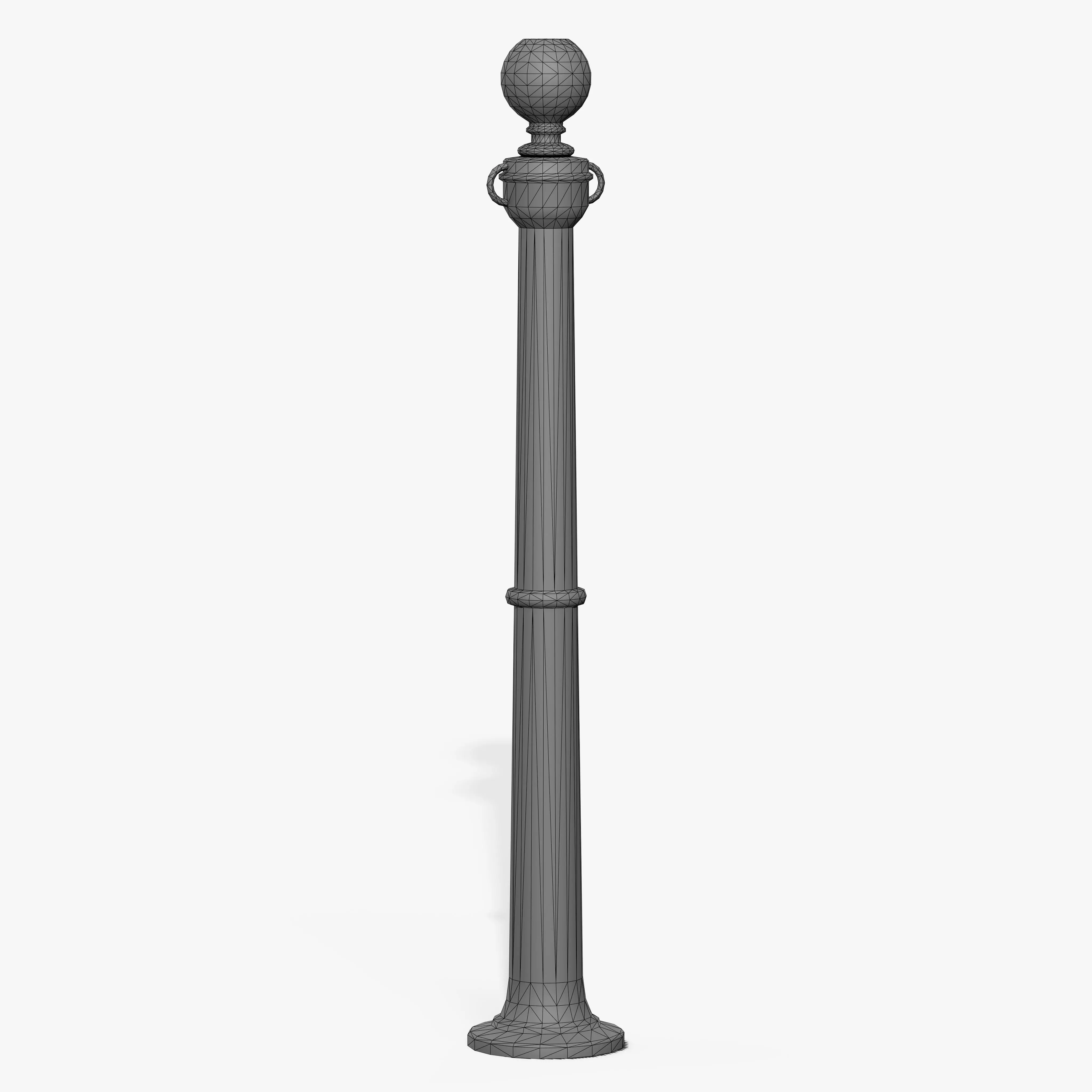 Chain Barrier A Low-poly 3D model_12