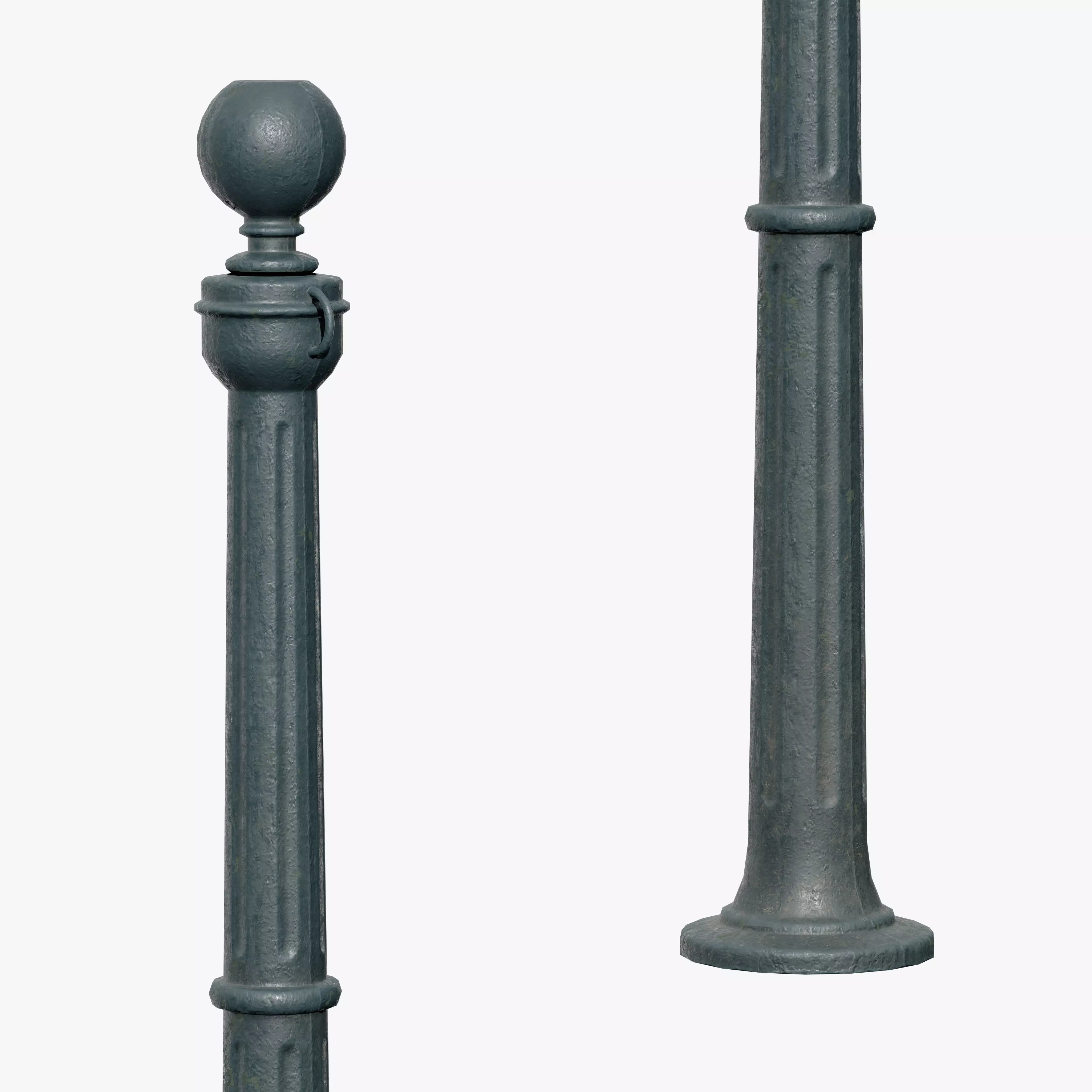 Chain Barrier A Low-poly 3D model_9