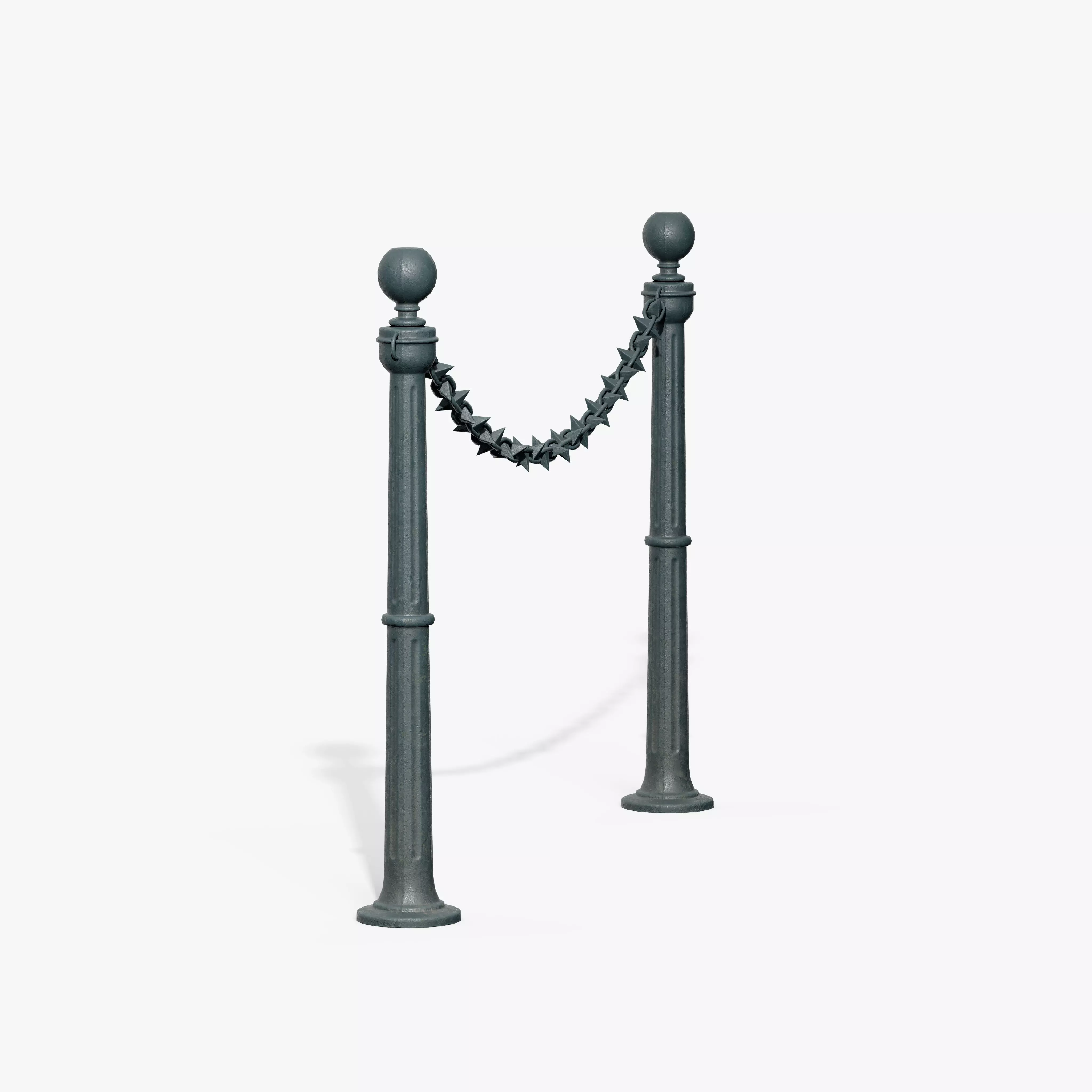 Chain Barrier A Low-poly 3D model_2