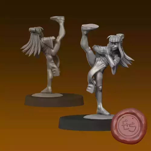 Fuu - Human Monk - 32mm Miniature