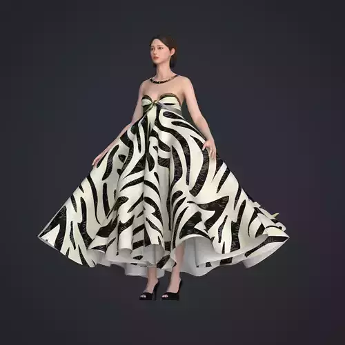 Glamour double circle empire waist dress