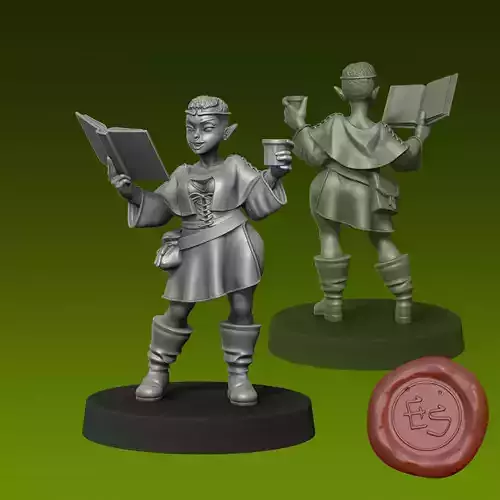 Koriel - Elf Wizard - 32mm Miniature