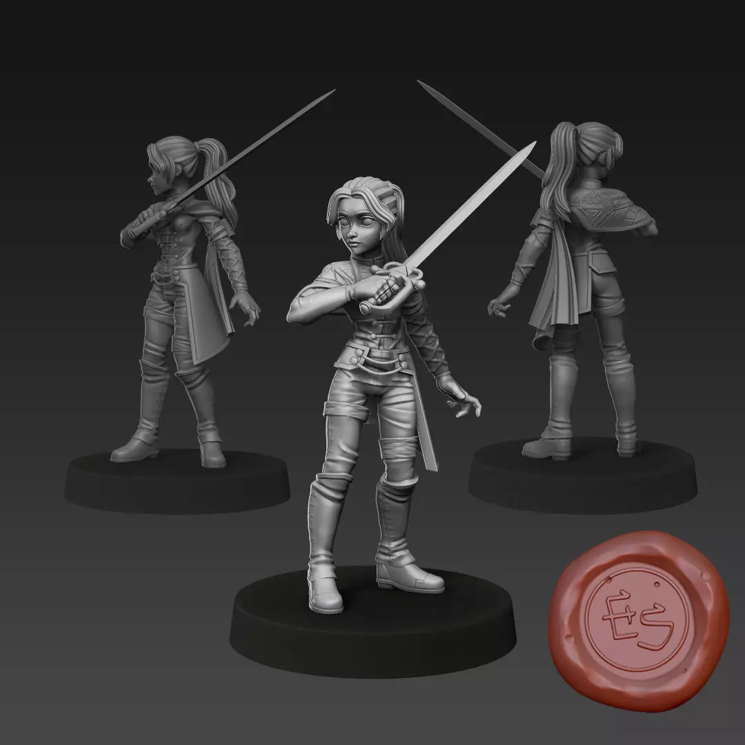 Maelle - Clair Obscur Expedition 33 - 32mm Miniature Free 3D print model