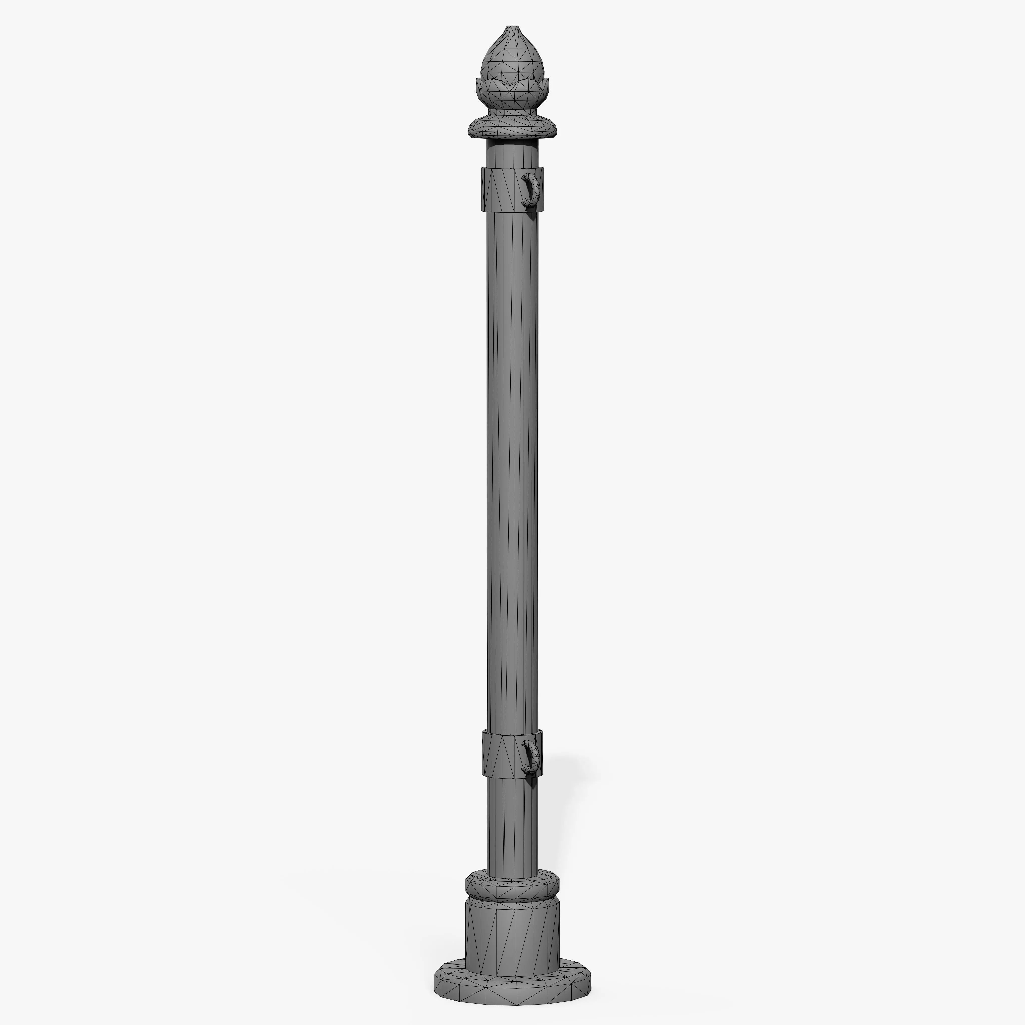 Chain Barrier B Low-poly 3D model_12