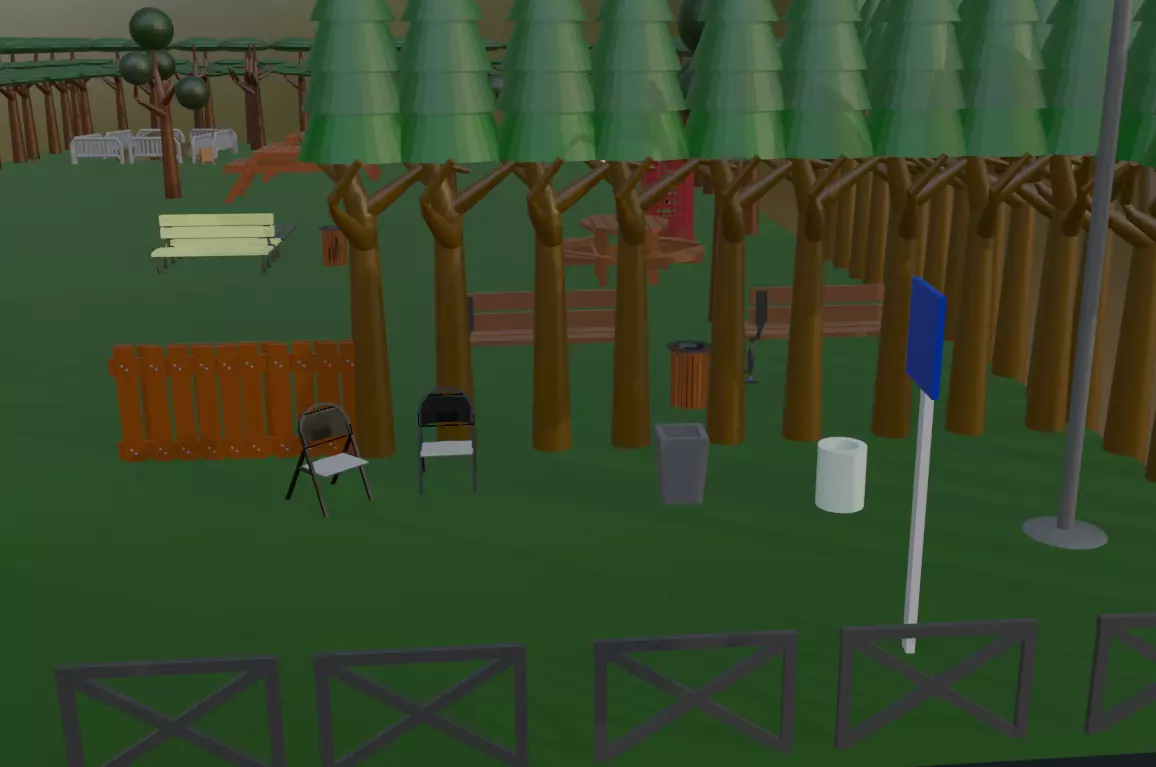Urban Park Assets  Low Poly 3D Models 3D model_1