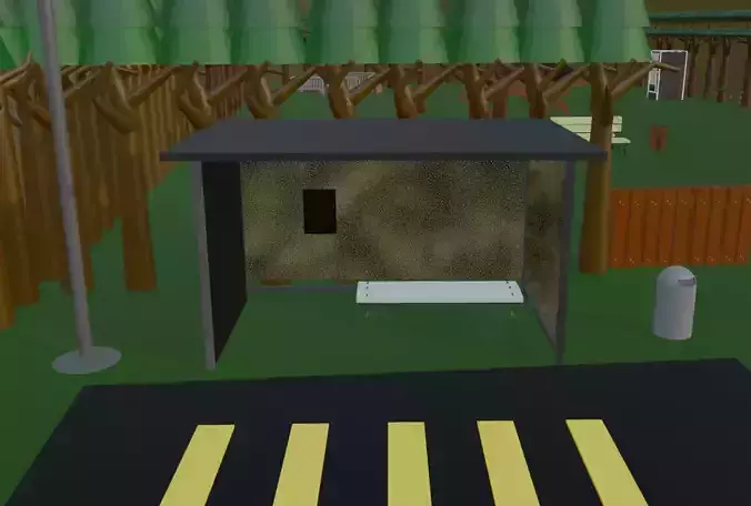 Urban Park Assets  Low Poly 3D Models 3D model