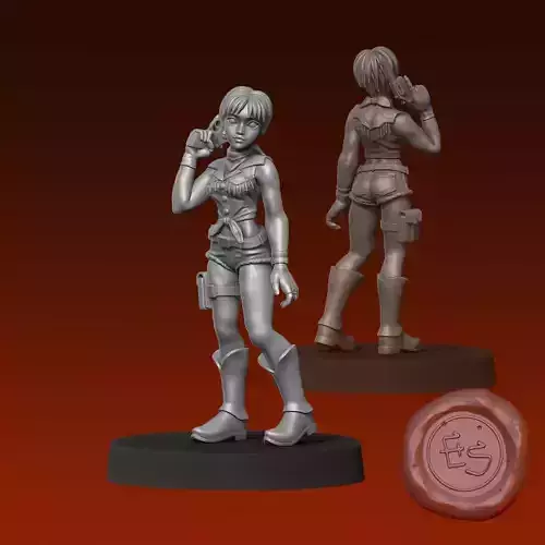 Cowgirl Rebecca Chambers - Resident Evil - 32mm Miniature