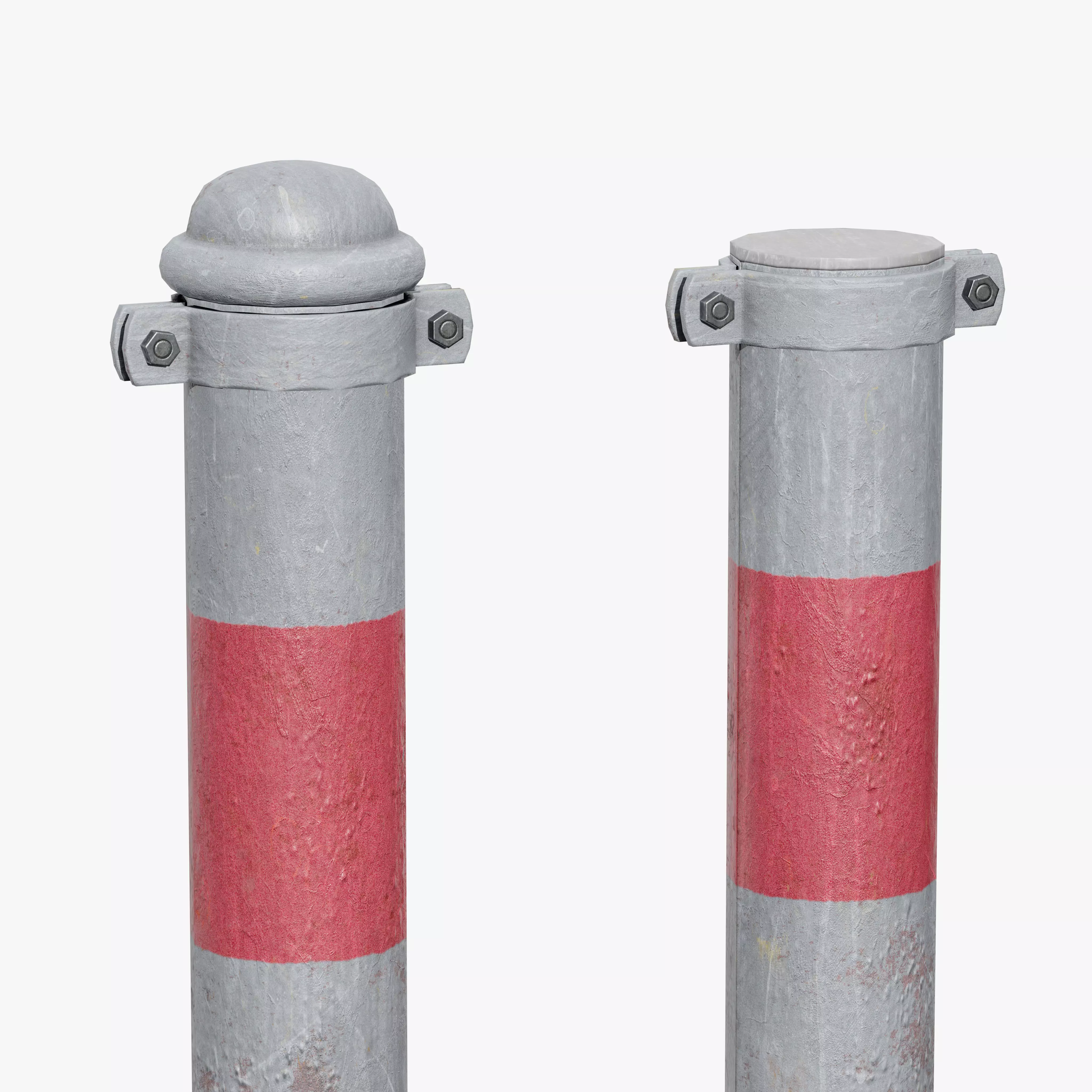 Chain Barrier C Low-poly 3D model_9