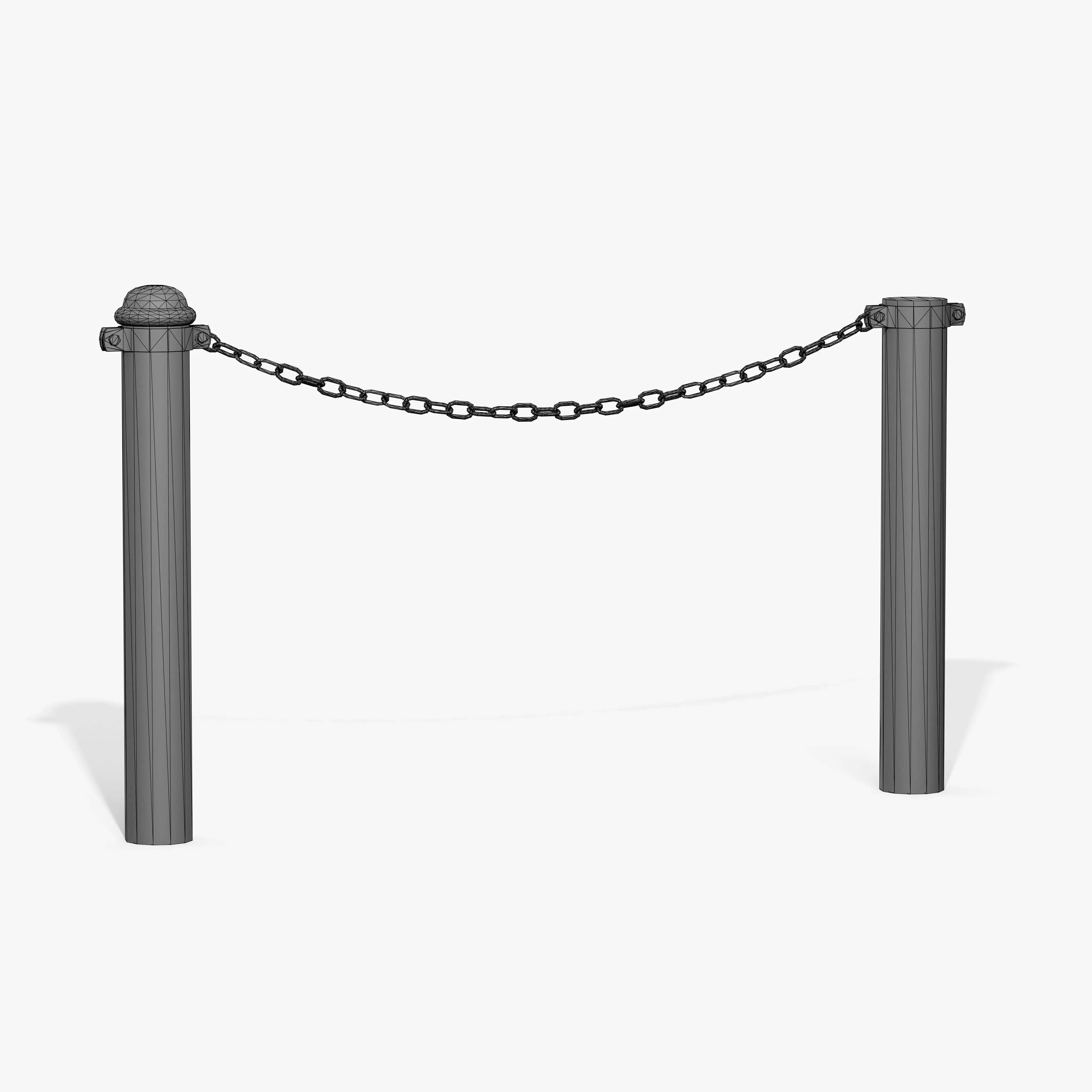Chain Barrier C Low-poly 3D model_11